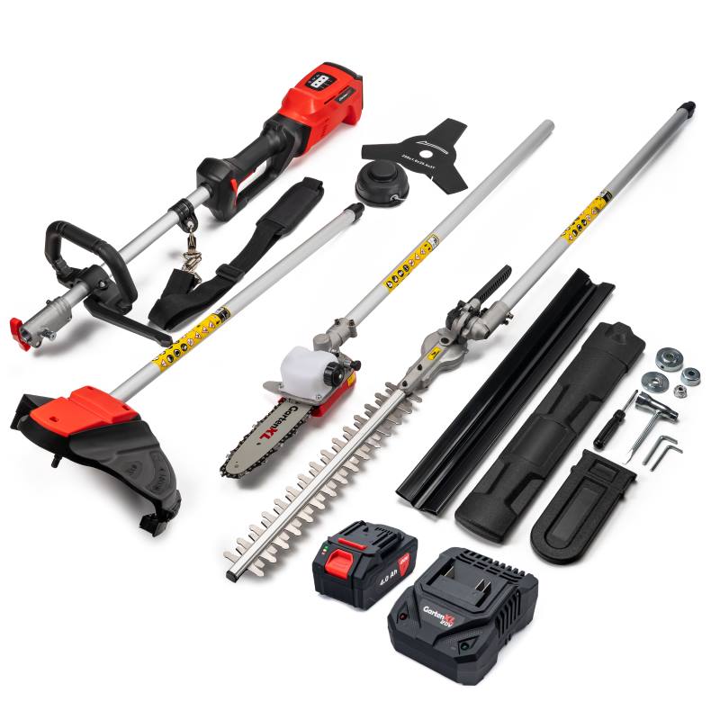 7u1: Akumulatorski multifunkcionalni trimer GartenXL 4u1 SF8A207 + 1x baterija 4Ah + Punjač